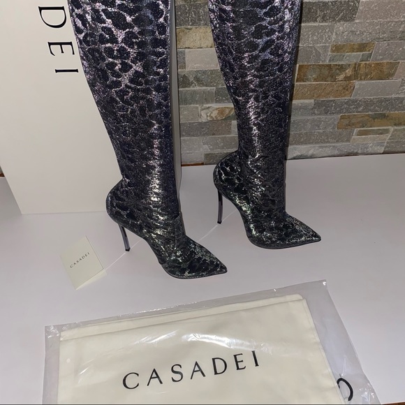 Casadei animal print thigh-high boots - Picture 11 of 15